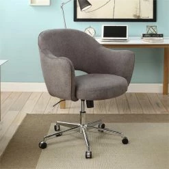 Budget 😉 Scranton & Co Home Office Chair In Dovetail Gray 👍 -Deals Writing Desks Store 1805278 L