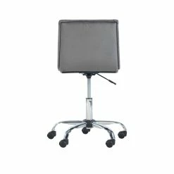 Top 10 ⌛ Linon Bennett Metal Upholstered Office Chair In Gray 😀 -Deals Writing Desks Store 1808162 12 L