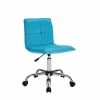 New 🛒 Linon Bennett Metal Upholstered Office Chair In Blue ✔️ -Deals Writing Desks Store 1808185 20 L