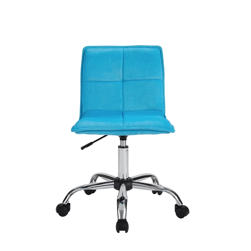 New 🛒 Linon Bennett Metal Upholstered Office Chair In Blue ✔️ 5 New 🛒 Linon Bennett Metal Upholstered Office Chair In Blue ✔️ - Image 3
