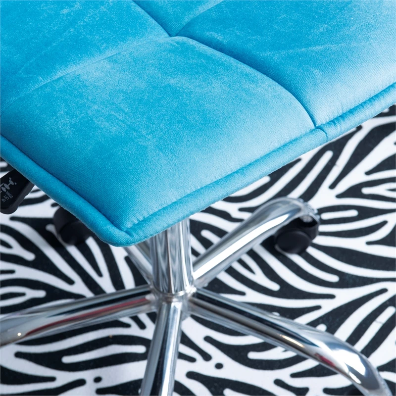 New 🛒 Linon Bennett Metal Upholstered Office Chair In Blue ✔️ 13 New 🛒 Linon Bennett Metal Upholstered Office Chair In Blue ✔️ - Image 11