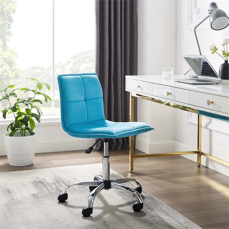 New 🛒 Linon Bennett Metal Upholstered Office Chair In Blue ✔️ 16 New 🛒 Linon Bennett Metal Upholstered Office Chair In Blue ✔️ - Image 14