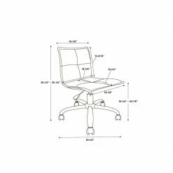 New 🛒 Linon Bennett Metal Upholstered Office Chair In Blue ✔️ 18 New 🛒 Linon Bennett Metal Upholstered Office Chair In Blue ✔️ -Deals Writing Desks Store 1808185 9 L