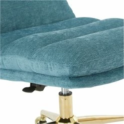 Budget ✨ Avenue Six Legacy Office Chair In Sky Blue Fabric With Gold Base 👍 -Deals Writing Desks Store 1812615 8 L