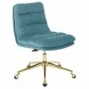 Budget ✨ Avenue Six Legacy Office Chair In Sky Blue Fabric With Gold Base 👍 -Deals Writing Desks Store 1812615 L