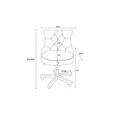 Discount 🌟 Linon Sinclair Wood Upholstered Office Chair In Blue ✨ -Deals Writing Desks Store 1814201 8 L