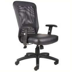 Hot Sale 👍 Scranton & Co Ventilation Web Mesh Back Task Office Chair In Black ❤️