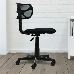 Budget 😍 Scranton & Co Mesh Task Office Chair In Black 🎉 -Deals Writing Desks Store 1824616 11 L