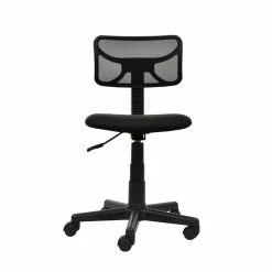 Budget 😍 Scranton & Co Mesh Task Office Chair In Black 🎉 -Deals Writing Desks Store 1824616 12 L