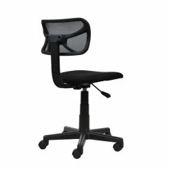 Budget 😍 Scranton & Co Mesh Task Office Chair In Black 🎉 -Deals Writing Desks Store 1824616 14 L