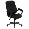 Promo ✨ Scranton & Co High Back Upholstered Office Chair In Black ⭐ -Deals Writing Desks Store 1824832 L