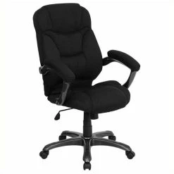 Promo ✨ Scranton & Co High Back Upholstered Office Chair In Black ⭐
