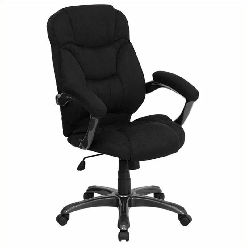Promo ✨ Scranton & Co High Back Upholstered Office Chair In Black ⭐ 3 Promo ✨ Scranton & Co High Back Upholstered Office Chair In Black ⭐