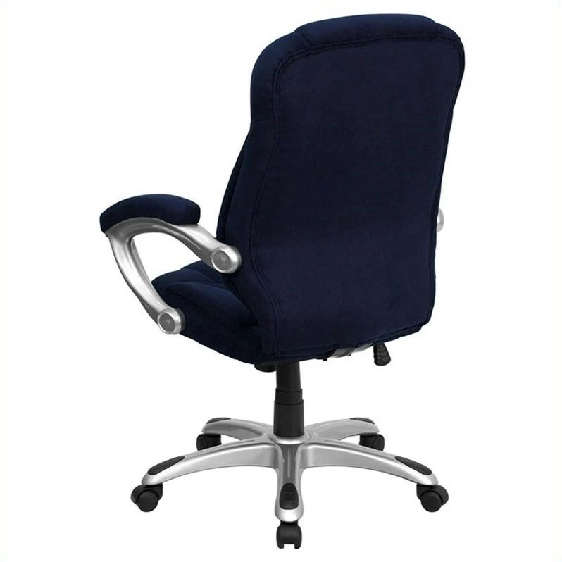 Outlet 🔔 Scranton & Co High Back Microfiber Upholstered Office Chair In Navy 🥰 5 Outlet 🔔 Scranton & Co High Back Microfiber Upholstered Office Chair In Navy 🥰 - Image 3