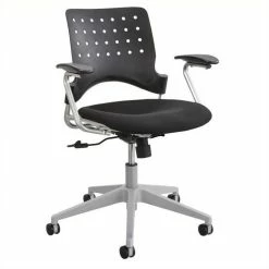 New ✔️ Scranton & Co Task Office Chair Square Back In Black 🎁
