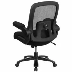 Budget 🔥 Scranton & Co Big And Tall Fabric Swivel Office Chair In Black ⭐ -Deals Writing Desks Store 1825508 2 L