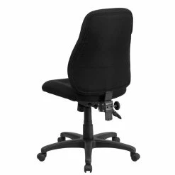 Outlet 🤩 Scranton & Co Mid Back Fabric Swivel Office Chair In Black 🔔 -Deals Writing Desks Store 1825518 2 L