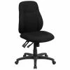 Outlet 🤩 Scranton & Co Mid Back Fabric Swivel Office Chair In Black 🔔 -Deals Writing Desks Store 1825518 L