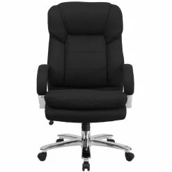Best Sale 🌟 Scranton & Co Big And Tall Fabric Swivel Office Chair In Black 🔥 -Deals Writing Desks Store 1825535 3 L