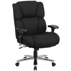 Best deal 🎁 Scranton & Co Big And Tall Fabric Swivel Office Chair In Black ⭐