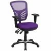 Discount 🛒 Scranton & Co Mid Back Mesh Swivel Office Chair In Purple ✨ -Deals Writing Desks Store 1825546 L