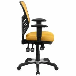 Buy 🔥 Scranton & Co Mid Back Mesh Swivel Office Chair In Yellow ⭐ -Deals Writing Desks Store 1825548 1 L
