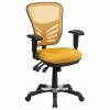 Buy 🔥 Scranton & Co Mid Back Mesh Swivel Office Chair In Yellow ⭐ -Deals Writing Desks Store 1825548 L