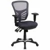 Budget 🛒 Scranton & Co Mid Back Mesh Swivel Office Chair In Dark Gray ✨ -Deals Writing Desks Store 1825549 L