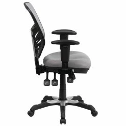 Coupon 😍 Scranton & Co Mid Back Mesh Swivel Office Chair In Gray ✨ -Deals Writing Desks Store 1825554 1 L