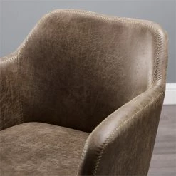 Wholesale 🛒 Linon Colton Upholstered Office Chair In Brown 💯 -Deals Writing Desks Store 1826272 9 L