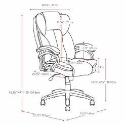 New 😀 CorLiving Executive Office Chair In Steel Gray Leatherette 😉 -Deals Writing Desks Store 1839013 2 L