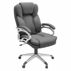 Deals Writing Desks Store 14 New ๐ CorLiving Executive Office Chair In Steel Gray Leatherette ๐