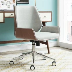 Buy 👏 Elle Décor Elle Decor Ophelia Bentwood Task Chair In Gray ✔️ -Deals Writing Desks Store 1840292 6 L