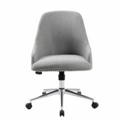 Hot Sale 🌟 Natural Greige Desk Chair In Gray 🥰 -Deals Writing Desks Store 1845061 1 L