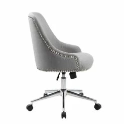 Hot Sale 🌟 Natural Greige Desk Chair In Gray 🥰 -Deals Writing Desks Store 1845061 3 L