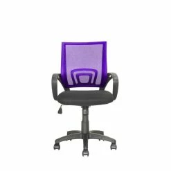 Best deal ❤️ Atlin Designs Swivel Office Chair In Purple And Black 🛒 -Deals Writing Desks Store 1855228 3 L