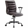 Best deal ⭐ ACME Furniture ACME Zooey Tufted Leather Upholstered Swivel Office Chair In Distress Chocolate 🔥 -Deals Writing Desks Store 1863457 L