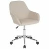 Cheapest 😍 Flash Furniture Cortana Home Mid Back Swivel Office Chair In Beige 🔥 -Deals Writing Desks Store 1864210 L