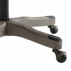 Best Pirce 👏 Linon Dixie Wood Upholstered Office Chair In Natural Beige 🎉 -Deals Writing Desks Store 1865239 19 L