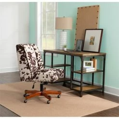 Coupon 🔥 Riverbay Furniture Armless Upholstered Office Chair In Udder Madness Milk 🎁 -Deals Writing Desks Store 1877866 1877871 L