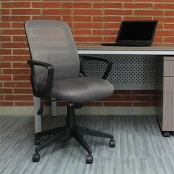 New ✔️ Boss Office Products Boss Office Mesh Swivel Office Chair In Gray And Black 👏 9 New ✔️ Boss Office Products Boss Office Mesh Swivel Office Chair In Gray And Black 👏 -Deals Writing Desks Store 1878489 1 L