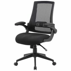 Buy 👏 Boss Office Products Boss Office Mesh Swivel Flip Arm Office Chair In Black 🥰 -Deals Writing Desks Store 1878493 2 L