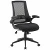 Buy 👏 Boss Office Products Boss Office Mesh Swivel Flip Arm Office Chair In Black 🥰 -Deals Writing Desks Store 1878493 L