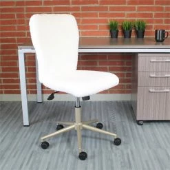 Discount 🔥 Boss Office Products Boss Office Tiffany Faux Fur Swivel Office Chair In White And Gold 🎉 10 Discount 🔥 Boss Office Products Boss Office Tiffany Faux Fur Swivel Office Chair In White And Gold 🎉 -Deals Writing Desks Store 1878501 1 L