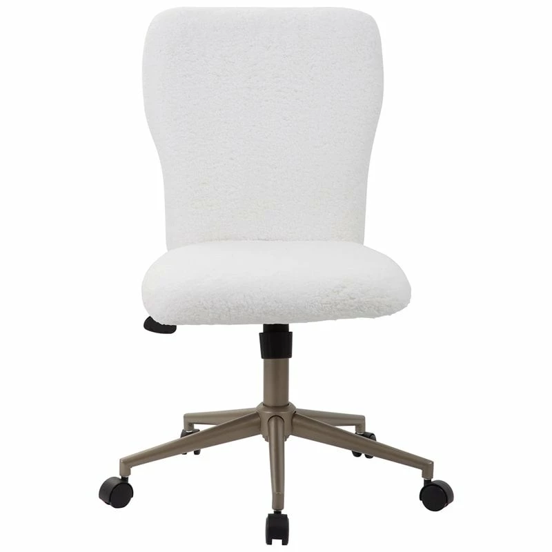 Discount 🔥 Boss Office Products Boss Office Tiffany Faux Fur Swivel Office Chair In White And Gold 🎉 5 Discount 🔥 Boss Office Products Boss Office Tiffany Faux Fur Swivel Office Chair In White And Gold 🎉 - Image 3