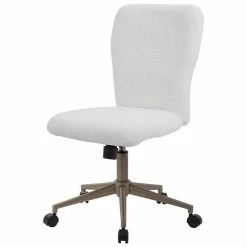 Discount 🔥 Boss Office Products Boss Office Tiffany Faux Fur Swivel Office Chair In White And Gold 🎉 12 Discount 🔥 Boss Office Products Boss Office Tiffany Faux Fur Swivel Office Chair In White And Gold 🎉 -Deals Writing Desks Store 1878501 3 L