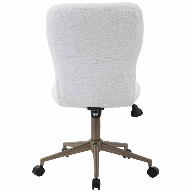Discount 🔥 Boss Office Products Boss Office Tiffany Faux Fur Swivel Office Chair In White And Gold 🎉 8 Discount 🔥 Boss Office Products Boss Office Tiffany Faux Fur Swivel Office Chair In White And Gold 🎉 - Image 6