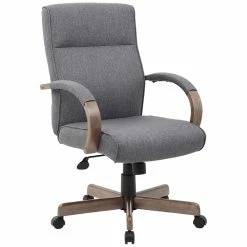 Cheapest 😀 Boss Office Products Boss Office Albany Ergonomic Swivel Executive Office Chair In Gray 🎁