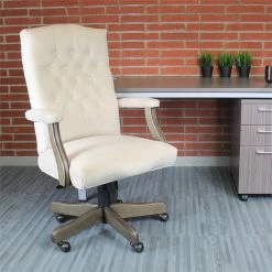 Brand new 💯 Boss Office Products Boss Office Albany Tufted Swivel Executive Office Chair In Champagne ✔️ -Deals Writing Desks Store 1878507 1 L