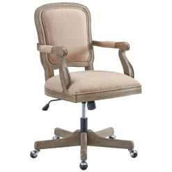 Best reviews of 🛒 Riverbay Furniture Swivel Office Chair In Natural And Rustic Brown ✔️